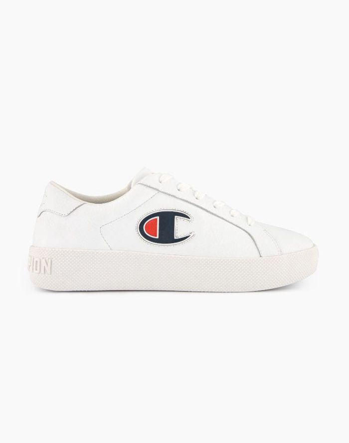 Champion Dame Sneakers Hvide - ERA Leather - Danmark OWE-306281